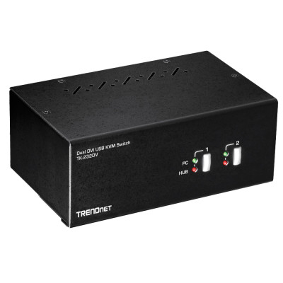 TRENDnet TK-232DV 2-Port Desktop KVM Switch, 2046 x 1536 resolution, 2 USB 2.0